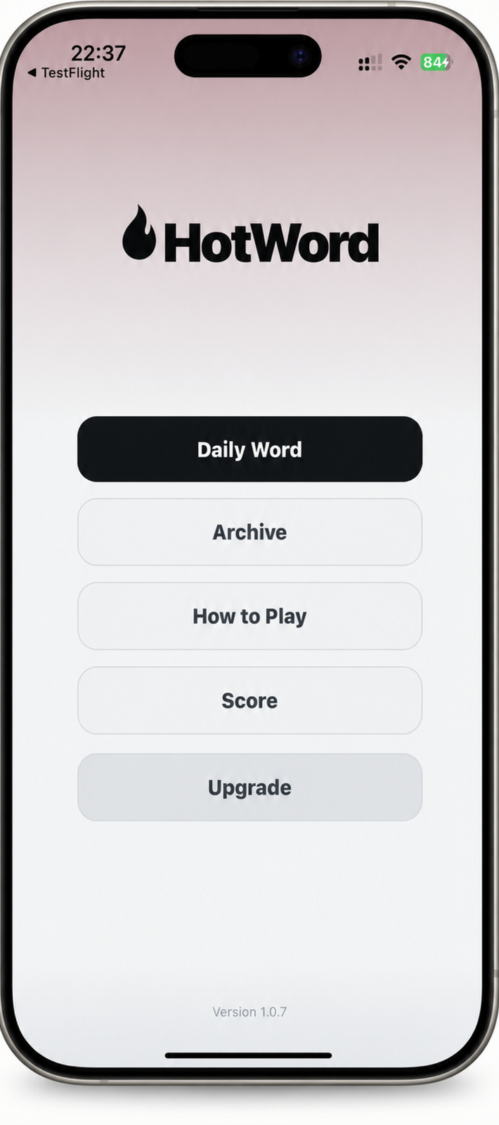 HotWord home screen